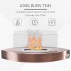 Ethanol Fireplace, 23.5" Tabletop 0.15 Gallon Stainless Steel 215 Sq. Ft., Burns up to 2 Hours, Bronze
