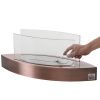 Ethanol Fireplace, 23.5" Tabletop 0.15 Gallon Stainless Steel 215 Sq. Ft., Burns up to 2 Hours, Bronze