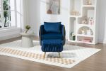 COOLMORE Accent Chair with Storage Ottoman Chair Tufted Barrel Chair Set Arm Chair for Living Room Bedroom