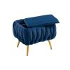 COOLMORE Accent Chair with Storage Ottoman Chair Tufted Barrel Chair Set Arm Chair for Living Room Bedroom